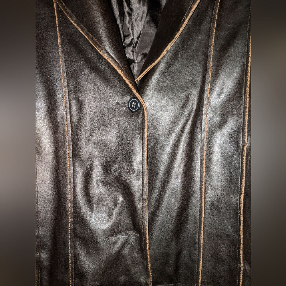 Brown Vegan Leather Jacket By Mountain Lake With Polyester Linning.  NWOT